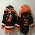 Baltimore Orioles #31 Cedric Mullins black orange MLB Hooded Sweatshirt