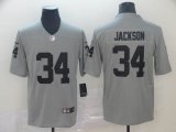 Oakland Raiders #34 Bo Jackson Nike gray Color Rush Limited Jersey Reverse version