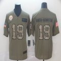 Pittsburgh Steelers #19 JuJu Smith-Schuster green gold Nike Camo 2019 Salute to Service Limited Jersey-BD