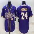 Nike Los Angeless Lakers #24 Kobe Bryant purple baseball jerseys Joint name-BD 01