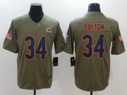 Nike Chicago Bears #34 Walter Payton green USA flag Color Rush Limited Jersey