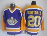 Los Angeles Kings #20 Luc Robitaille throwback purple hockey CCM jerseys