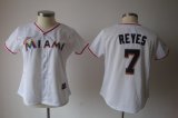 Florida Marlins REYES 7# White women MLB Jerseys