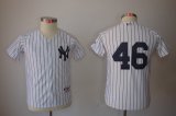 New York Yankees 46# white kids mlb jersey