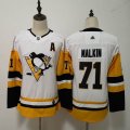 Women Adidas Pittsburgh Penguins #71 Evgeni Malkin white NHL Jerseys