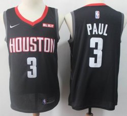 Nike Houston Rockets #3 Chris Paul black nba basketball jersey-S8