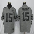 Nike Kansas City Chiefs #15 Patrick Mahomes gray Color Rush Limited Jerseys