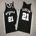 Youth San Antonio Spurs Tim Duncan #21 black throwback nba basketball jersey-XD