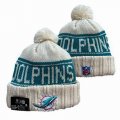 2024 Miami Dolphins beige green NFL Sports Cuffed Knit Hats 01