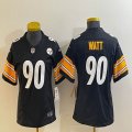 Women Pittsburgh Steelers #90 T. J. Watt black Nike Vapor F.U.S.E. Limited Jersey 03