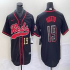 Nike Cincinnati Reds #19 Joey Votto black majestic baseball jerseys Joint name-BD 06