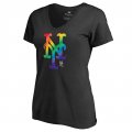 Women's New York Mets Fanatics Branded Pride Black T-Shirt