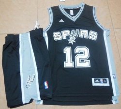 San Antonio Spurs #12 LaMarcus Aldridge black NBA Basketball suits