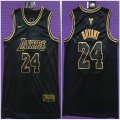 Nike Los Angeles Lakers #24 Kobe Bryant black fashion basketball jerseys-XD