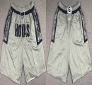 Georgetown University Gray NBA basketball shorts-XD