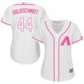 2017 Women Arizona Diamondback #44 Paul Goldschmidt white majestic mlb jersey