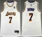 Nike NBA Los Angeles Lakers #7 Carmelo Anthony white nba basketball Jerseys 75th-XD