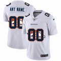 Customized Nike Denver Broncos white Color Rush Limited Jersey Shadow edition