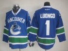 reebok Vancouver Canucks #1 Roberto Luongo blue Jersey