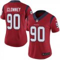 Women Houston Texans 90 Jadeveon Clowney red Color Rush Limited Jersey