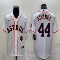 Nike Houston Astros #44 Yordan Alvarez white baseball jerseys-BD