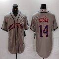 Nike Houston Astros #14 Mauricio Dubon gray majestic baseball jerseys -BD