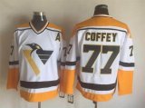 Pittsburgh Penguins #77 Paul Coffey white Throwback CCM nhl jersey A patch