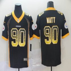 Nike Pittsburgh Steelers #90 T. J. Watt black drift Color Rush Limited Jersey-BD