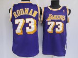 Los Angeles Lakers 73 ROOMAN throwback purple nba jerseys