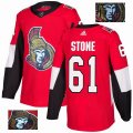 Custom Adidas Ottawa Senators #61 Stone Red hockey jersey