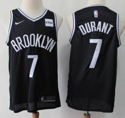 Nike Brooklyn Nets #7 Kevin Durant black NBA jersey with Sponsor patch-S8