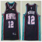 Nike Memphis Grizzlies 12 Ja Morant black nba basketball jerseys-TY