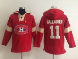 Montreal Canadiens Brendan Gallagher 11# red Ice Hooded Sweatshirt