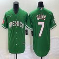 2023 World Cup Mexico #7 Julio Urias green majestic baseball jerseys 26