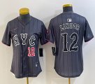 Youth Nike New York Mets #12 Francisco Lindor gray majestic majestic baseball jerseys city verion 03