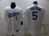 Los Angeles Dodgers #5 Freddie Freeman white Flexbase Authentic Collection Jersey