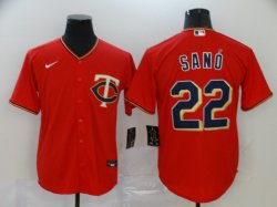 Nike Minnesota Twins #22 Miguel Sano red majestic baseball jersey