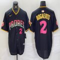 Nike San Diego Padres #2 Xander Bogaerts black MLB Baseball jerseys Joint name-BD 03