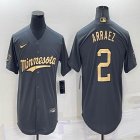 2022 MLB All-Star Nike Minnesota Twins #2 Luis Arraez gray majestic baseball jersey 01