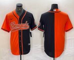 Nike Cincinnati Bengals orange black splits baseball jerseys Joint name -BD 01