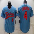 Nike Minnesota Twins #4 Carlos Correa skyblue majestic baseball jersey