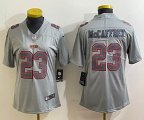 Women Nike San Francisco 49ers #23 Christian McCaffrey gray Color Rush Limited Jersey-BD