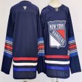 New York Rangers blank Navy NHL hockey Jerseys A patch-PD