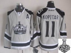 2014 stanley cup reebok Los Angeles Kings #11 Anze Kopitar gray nhl Jersey