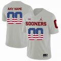 Custom 2018 Oklahoma Sooners white New College Football Jersey with jordan logo 02