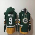 Green Bay Packers #9 Christian Watson green yellow NFL Hooded Sweatshirt