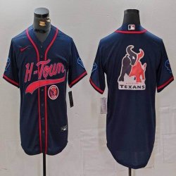 Houston Texans blue with baseball jerseys Joint Name 03