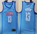 Nike Houston Rockets #13 James Harden blue nba Basketball jerseys-XD