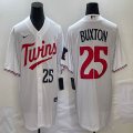 Nike Minnesota Twins #25 Byron Buxton white majestic baseball jerseys