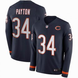 Nike Bears #34 Walter Payton blue Color Rush Limited Jersey long sleeves